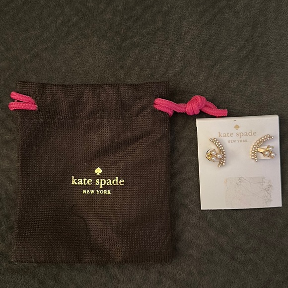 Kate Spade gold and pearl earrings
